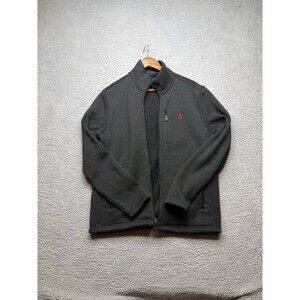Polo Ralph Lauren full zip performance fleece sweater sz medium dark gray